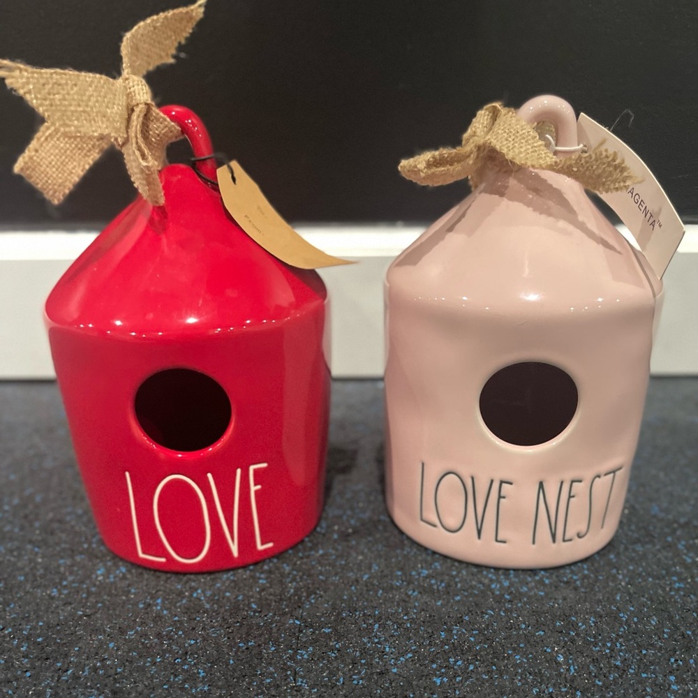 Rae dunn set of birdhouses